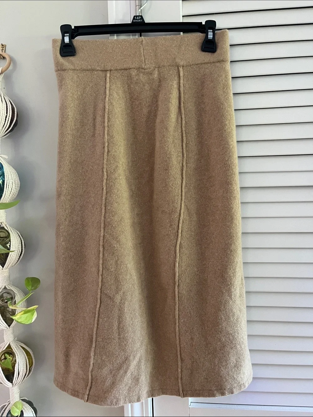 Vineyard Vines Camel Wool A-Line Skirt
